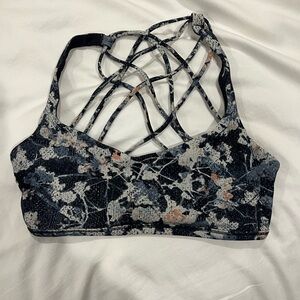 Lululemon Floral Strappy Sports Bra